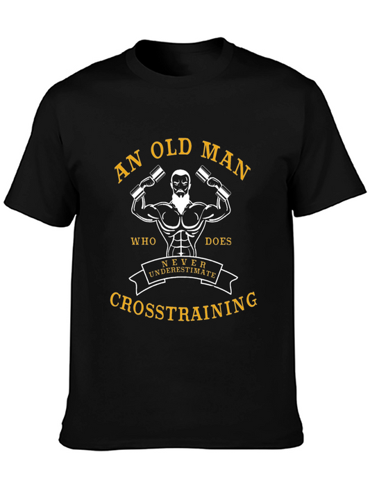 Old Man CrossTraining T-Shirt - Funny Gym Workout Tee