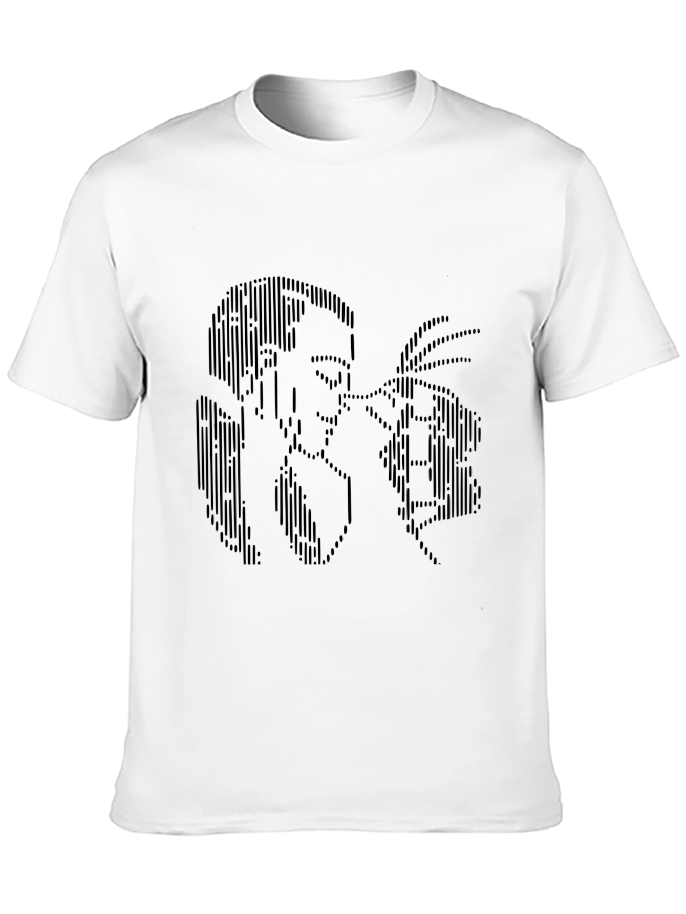 Abstract Line Art Graphic Black T-Shirt