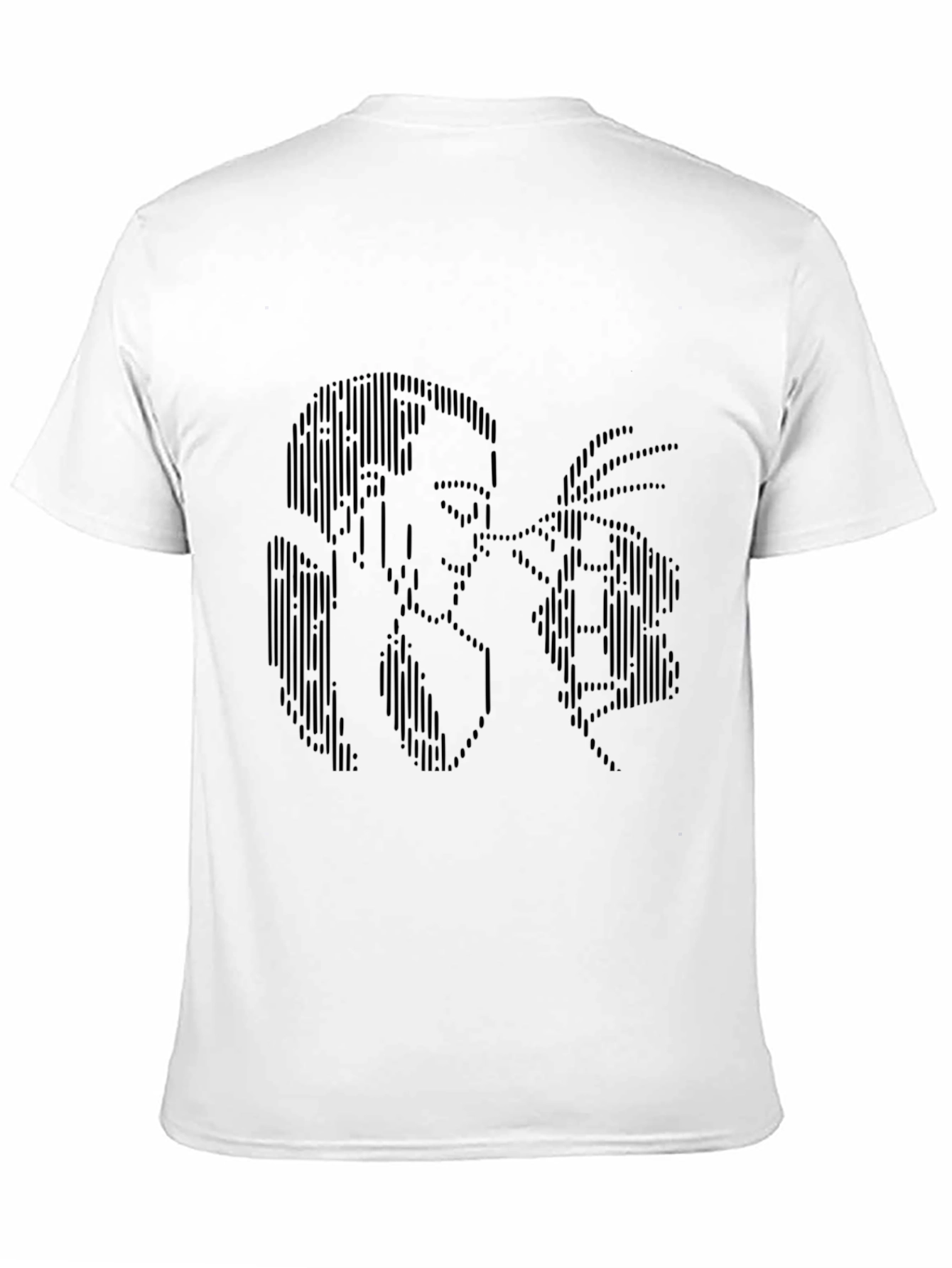 Abstract Line Art Graphic Black T-Shirt