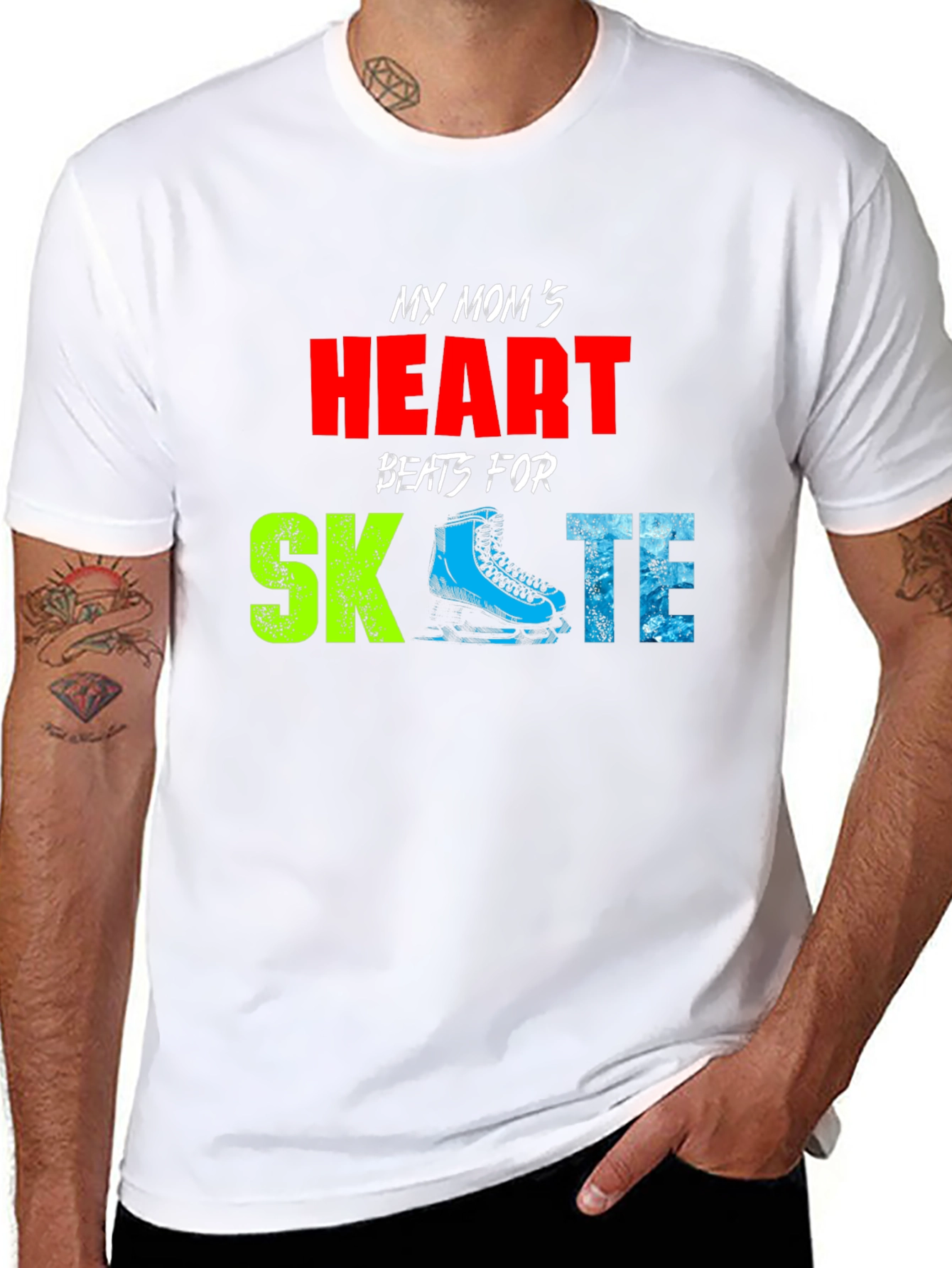 My Moms Heart Beats for Skate T-Shirt