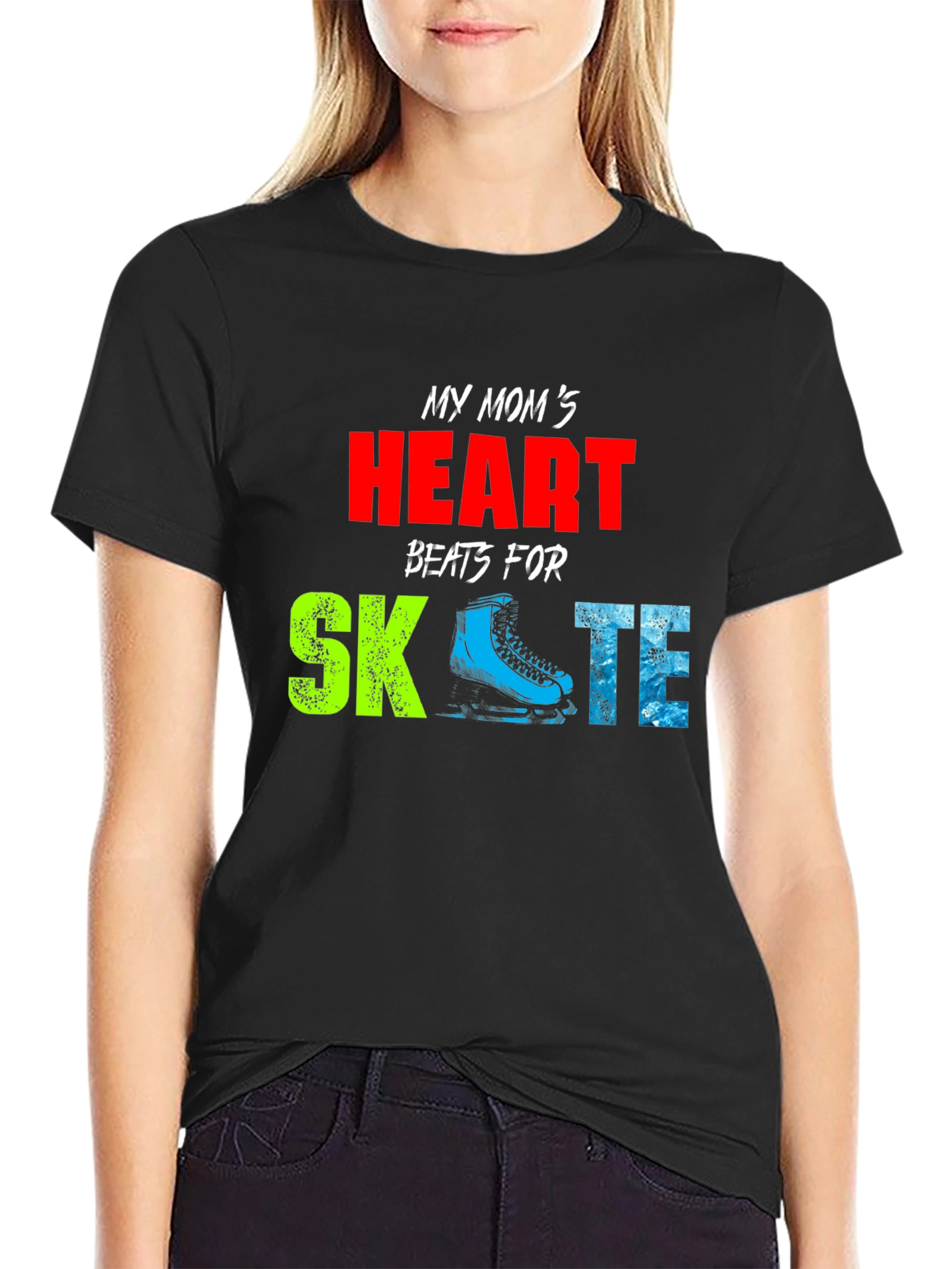 My Moms Heart Beats for Skate T-Shirt