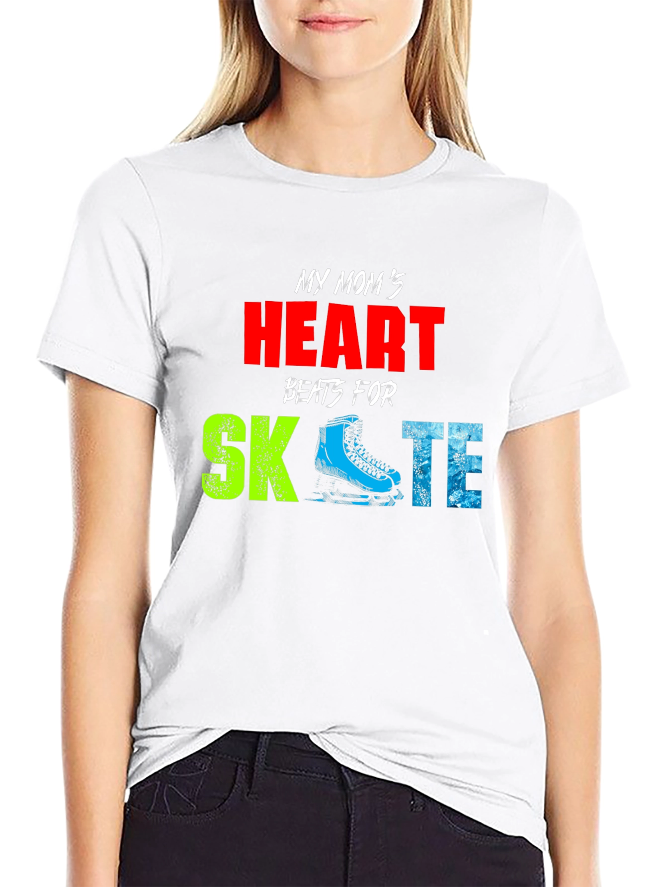 My Moms Heart Beats for Skate T-Shirt