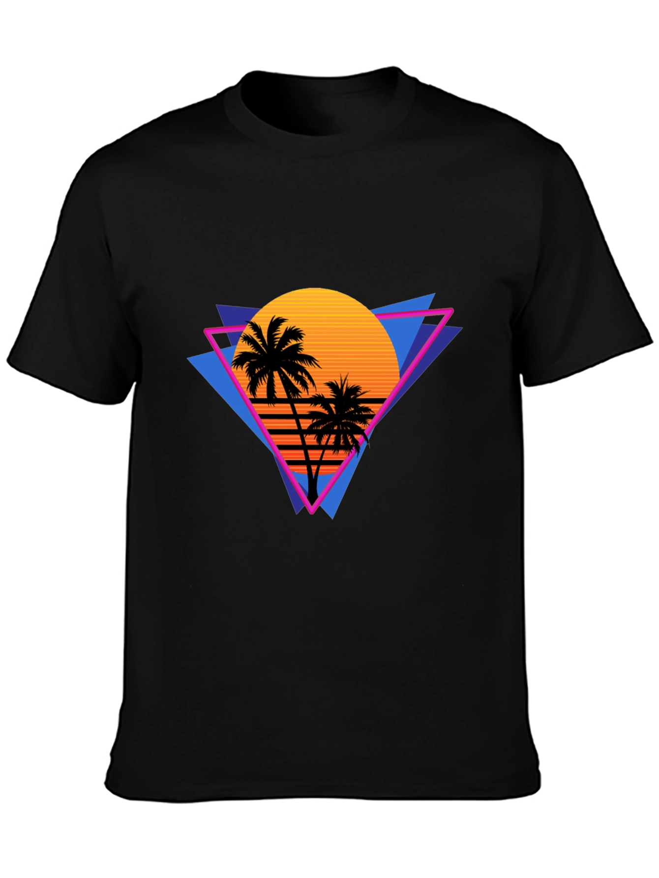 Retro Sunset Palm Tree Graphic Tee