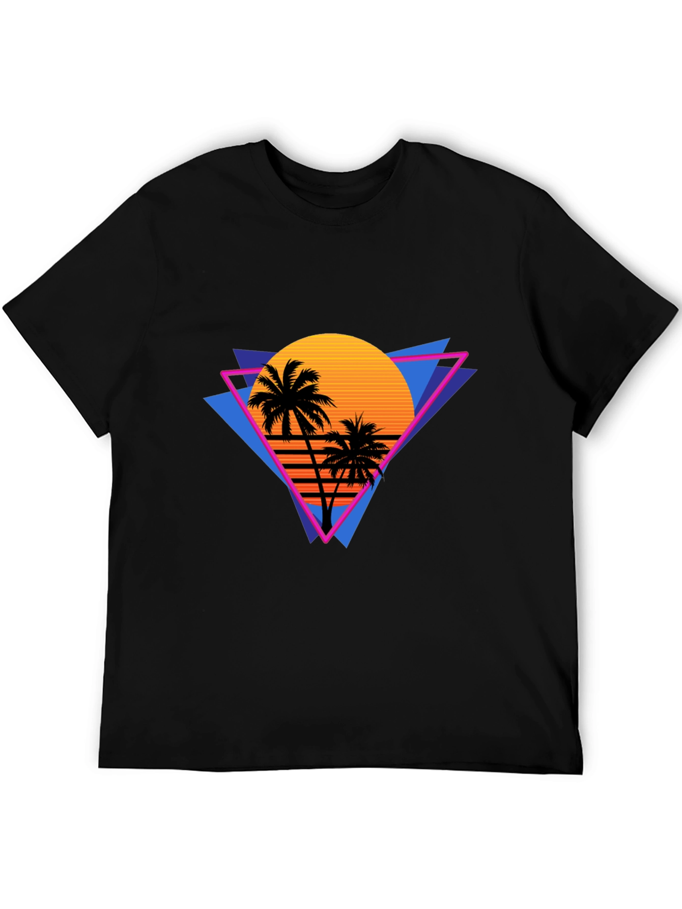Retro Sunset Palm Tree Graphic Tee