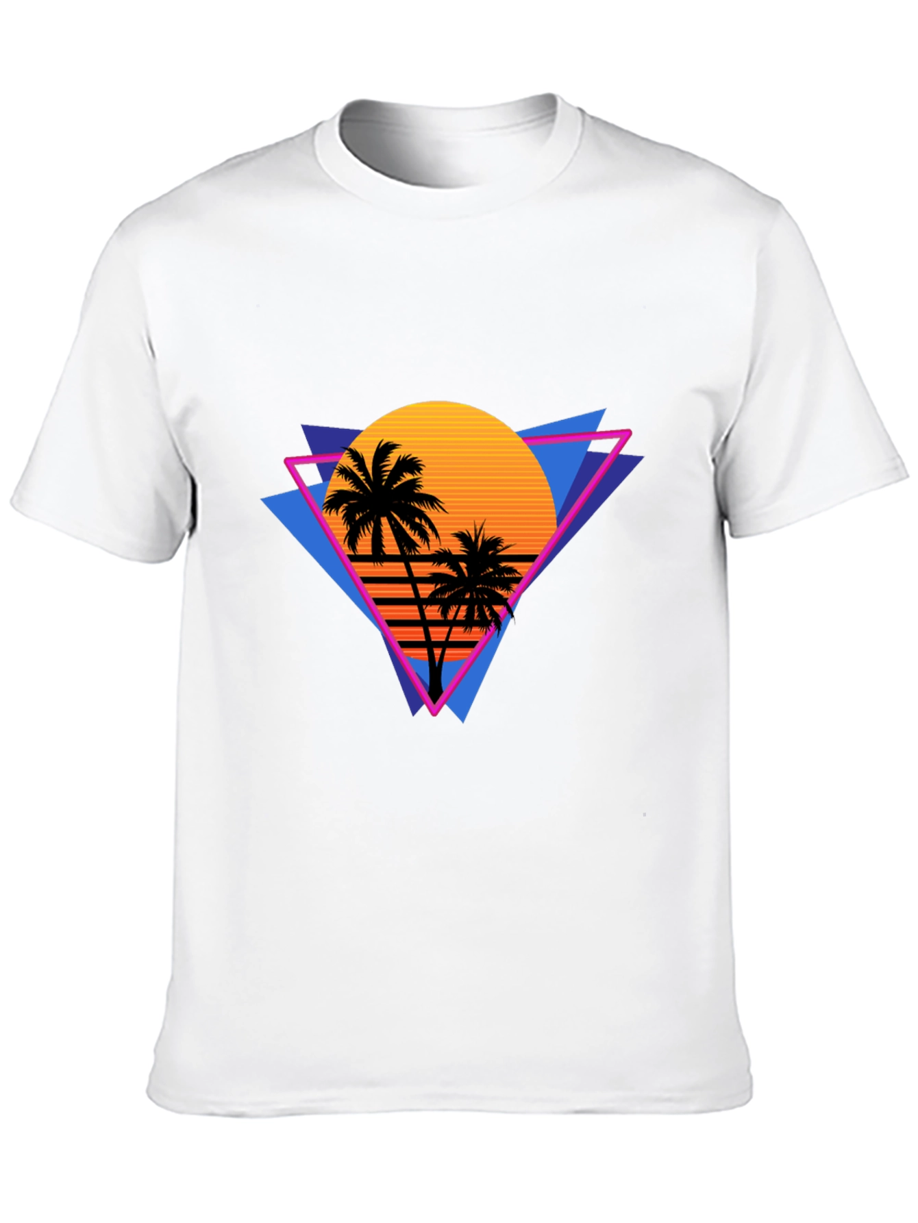 Retro Sunset Palm Tree Graphic Tee