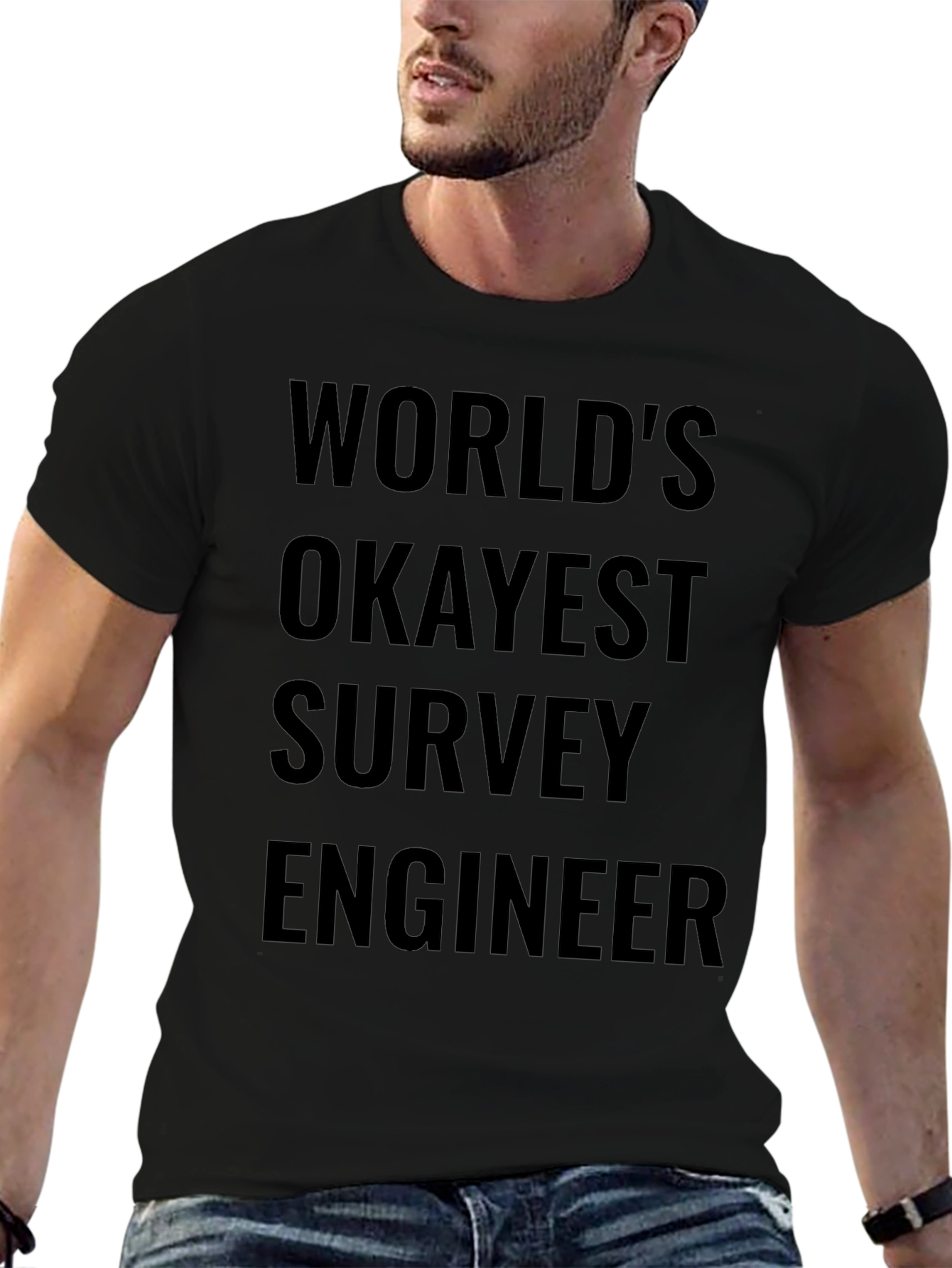 Worlds Okayest Survey Engineer - Funny T-Shirt