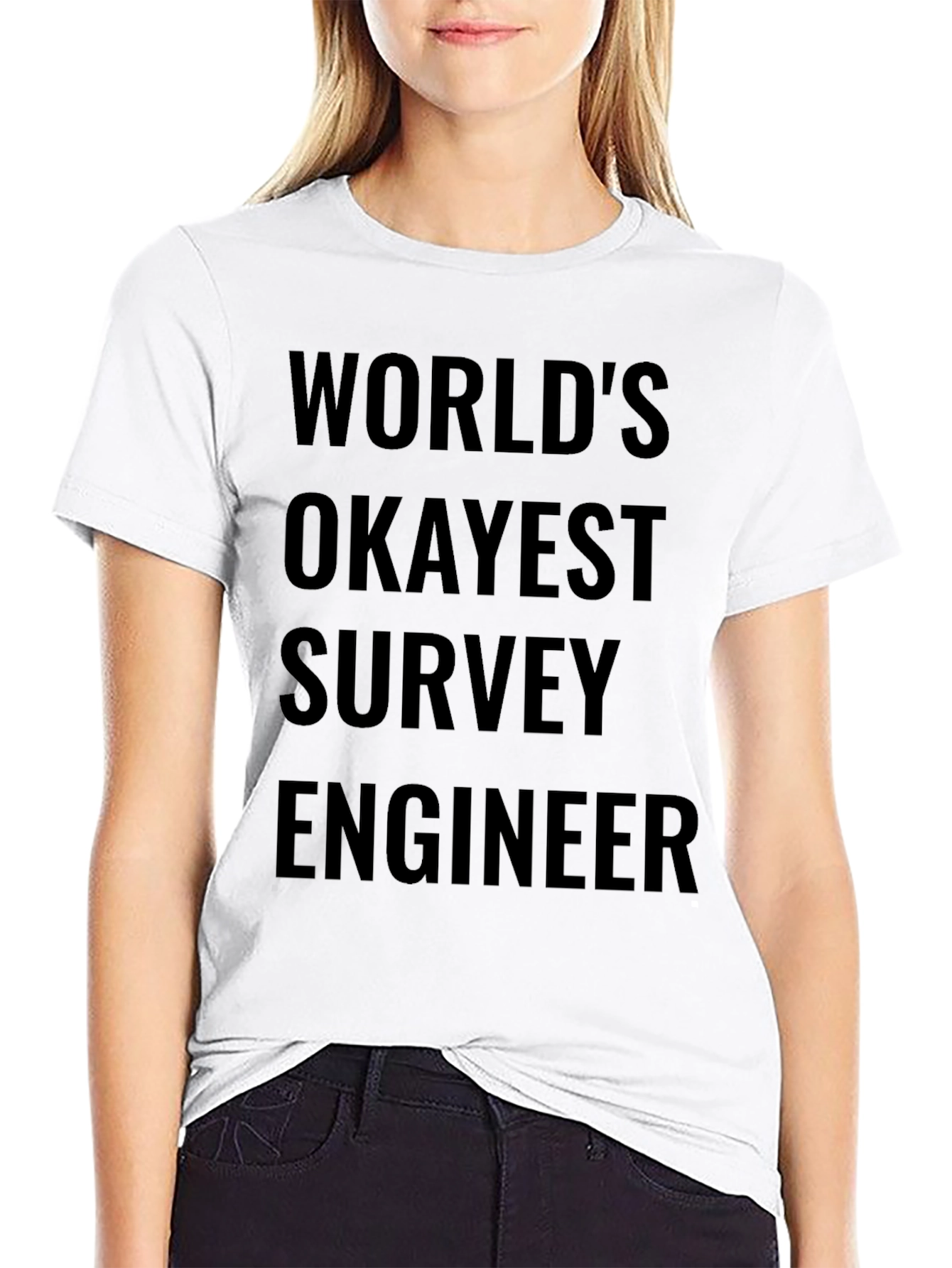 Worlds Okayest Survey Engineer - Funny T-Shirt
