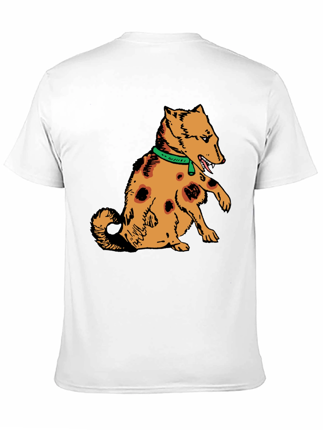 Cartoon Dog Graphic Tee - Mens Black T-Shirt