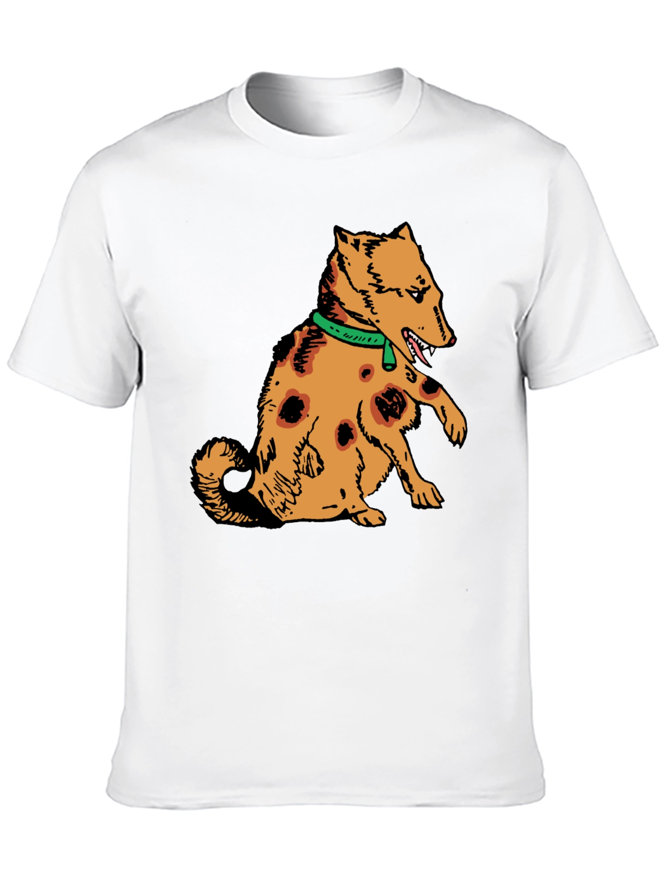Cartoon Dog Graphic Tee - Mens Black T-Shirt