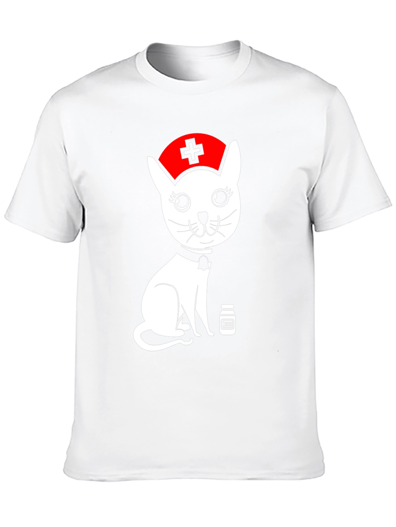 Nurse Cat Graphic T-Shirt - Unisex Black Tee