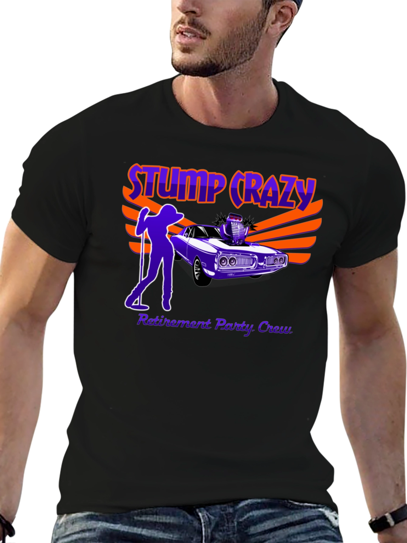 Stump Crazy Retirement Party Crew T-Shirt