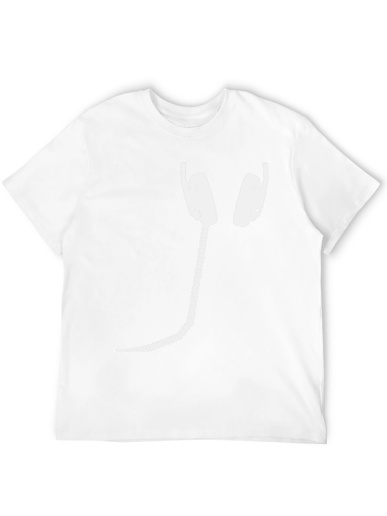 Headphone Graphic Tee - Black Cotton T-Shirt