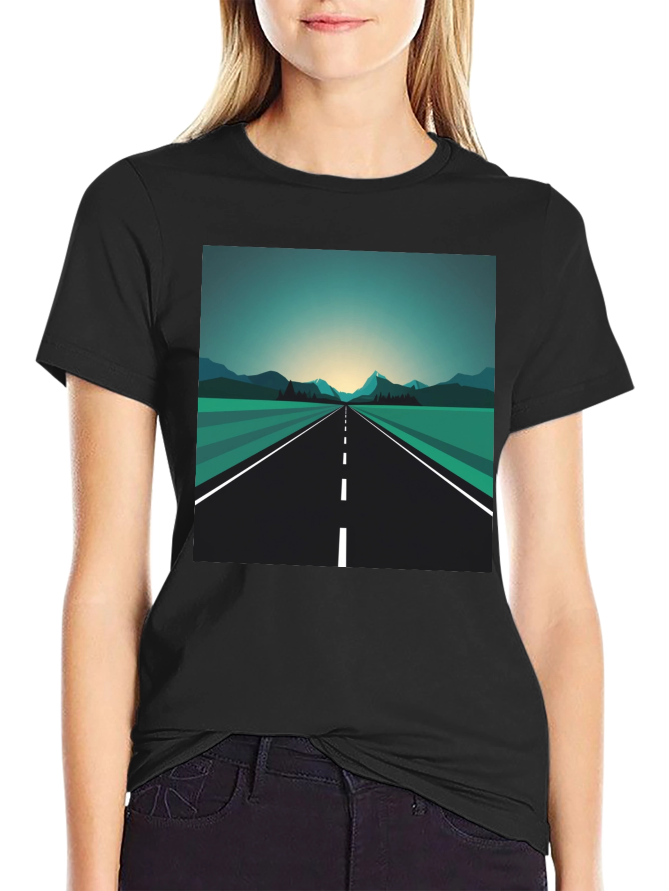 Roadway Graphic Tee - Mens Black T-Shirt