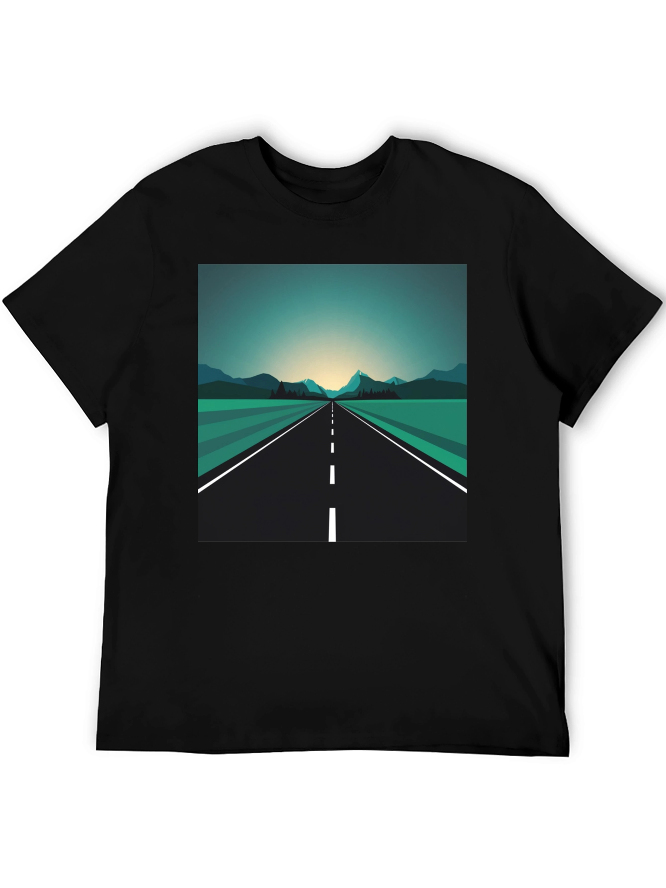 Roadway Graphic Tee - Mens Black T-Shirt