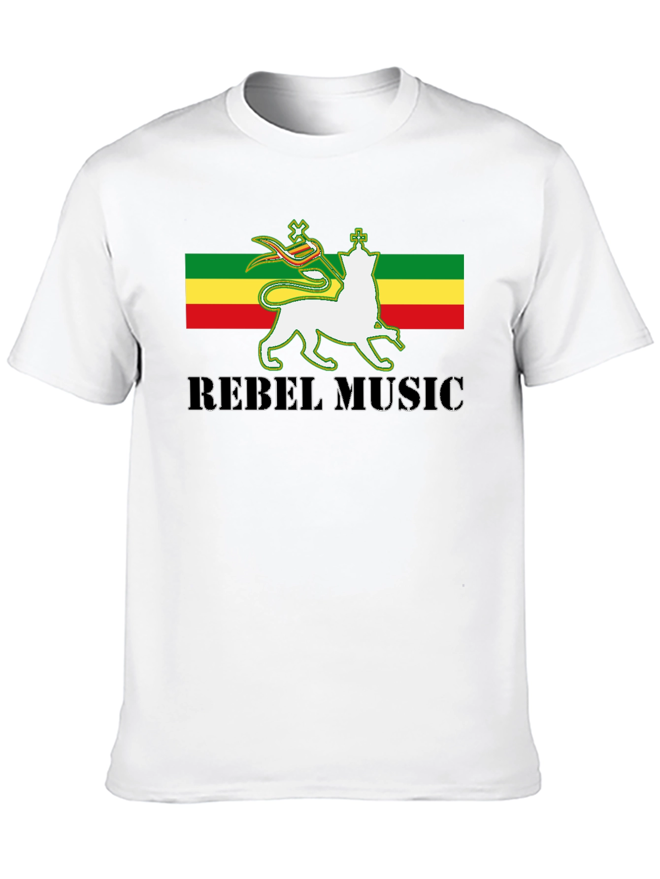Rasta Rebel Music T-Shirt Lion Design