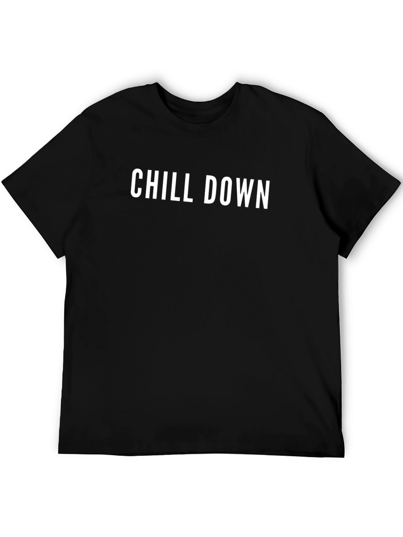Chill Down Graphic Tee - Black Cotton Blend
