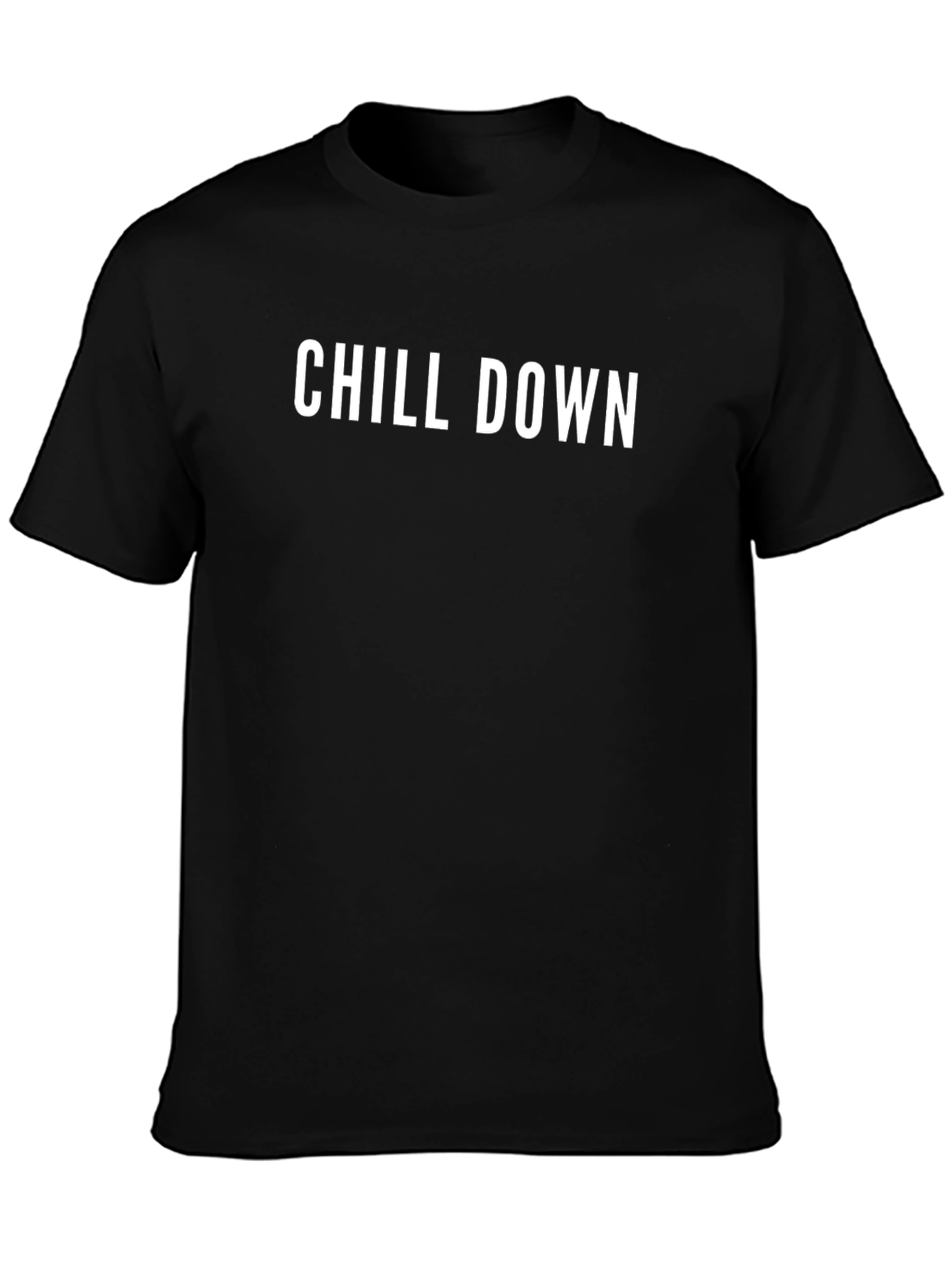 Chill Down Graphic Tee - Black Cotton Blend