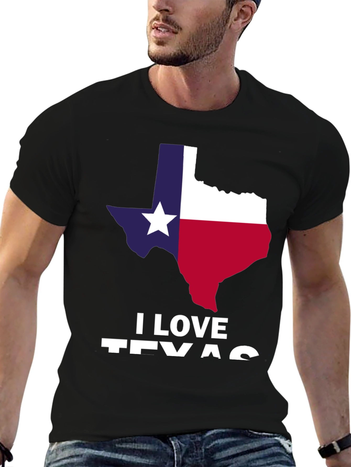 I Love Texas Flag Graphic T-Shirt