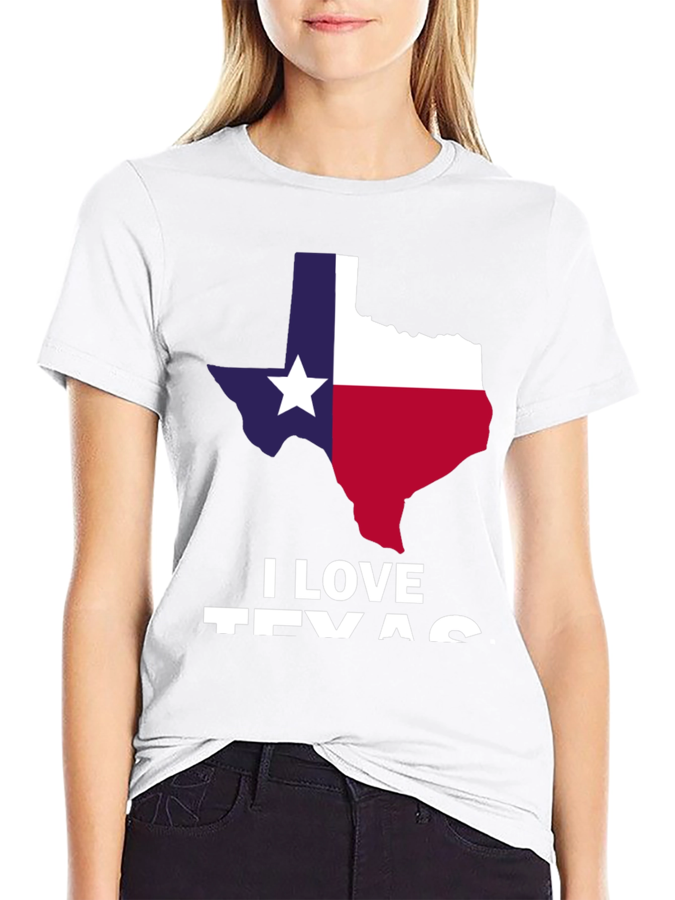 I Love Texas Flag Graphic T-Shirt