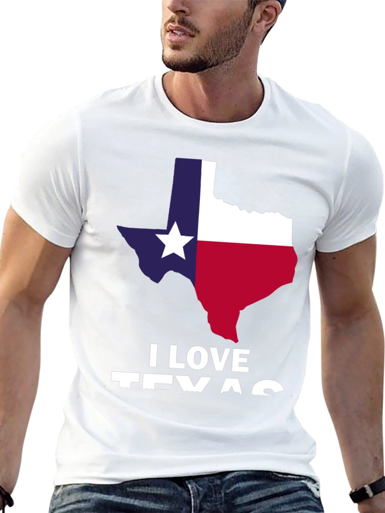 I Love Texas Flag Graphic T-Shirt