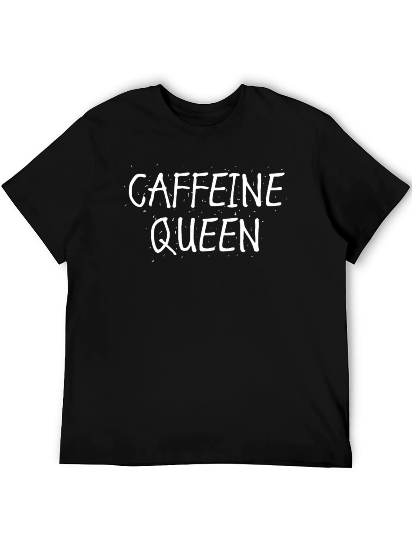 Caffeine Queen Graphic Tee - Soft Black Cotton T-Shirt