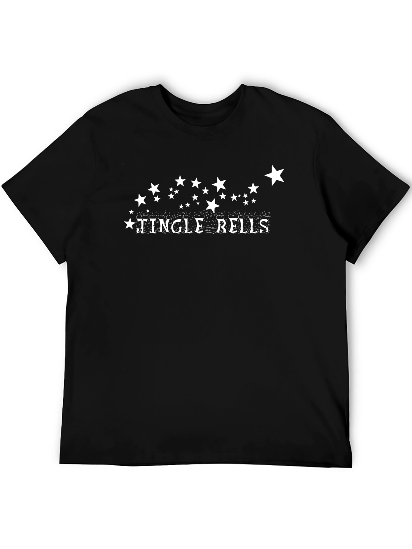 Jingle Bells Holiday Graphic Tee - Black