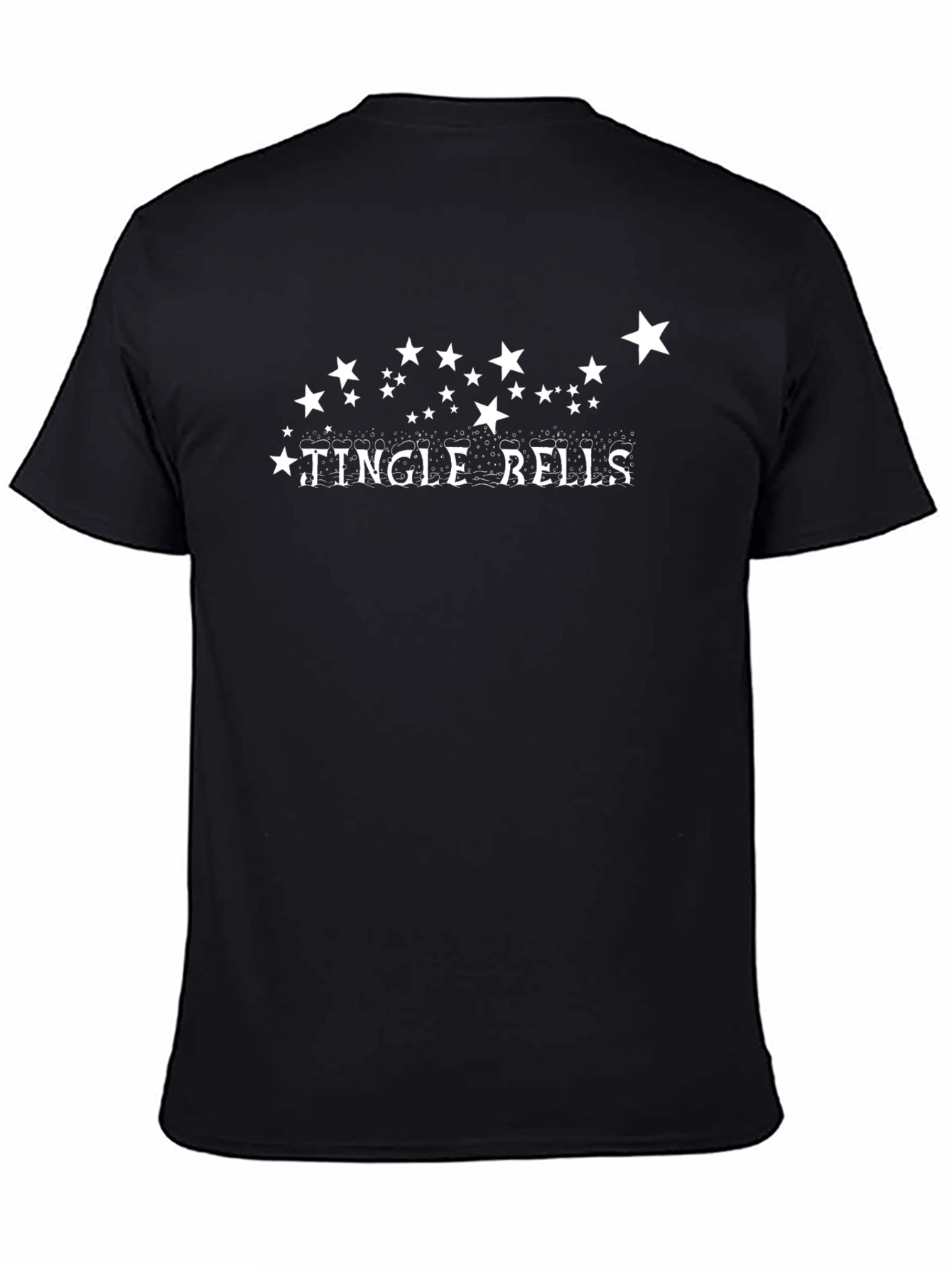 Jingle Bells Holiday Graphic Tee - Black