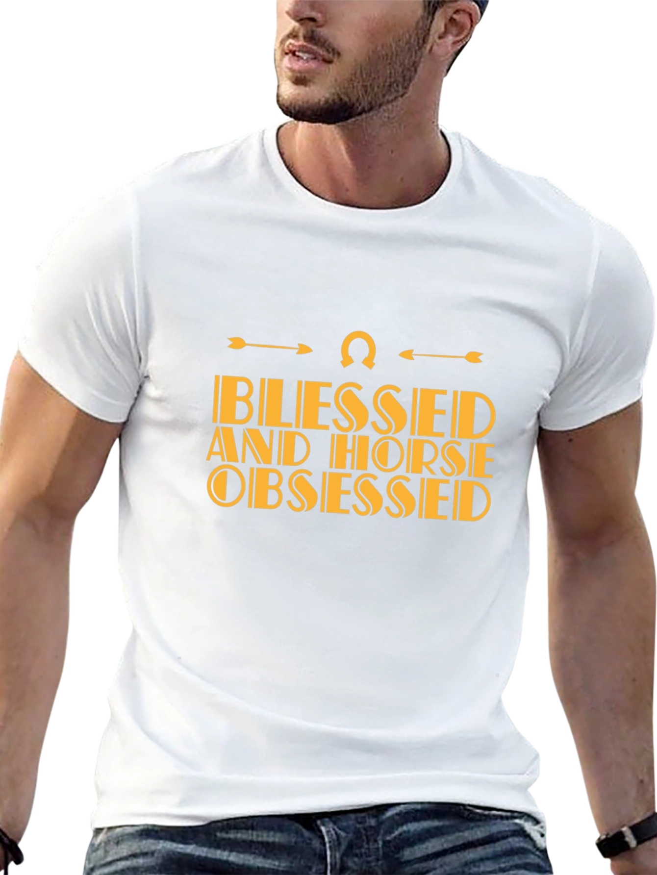 Blessed and Horse Obsessed Black T-Shirt