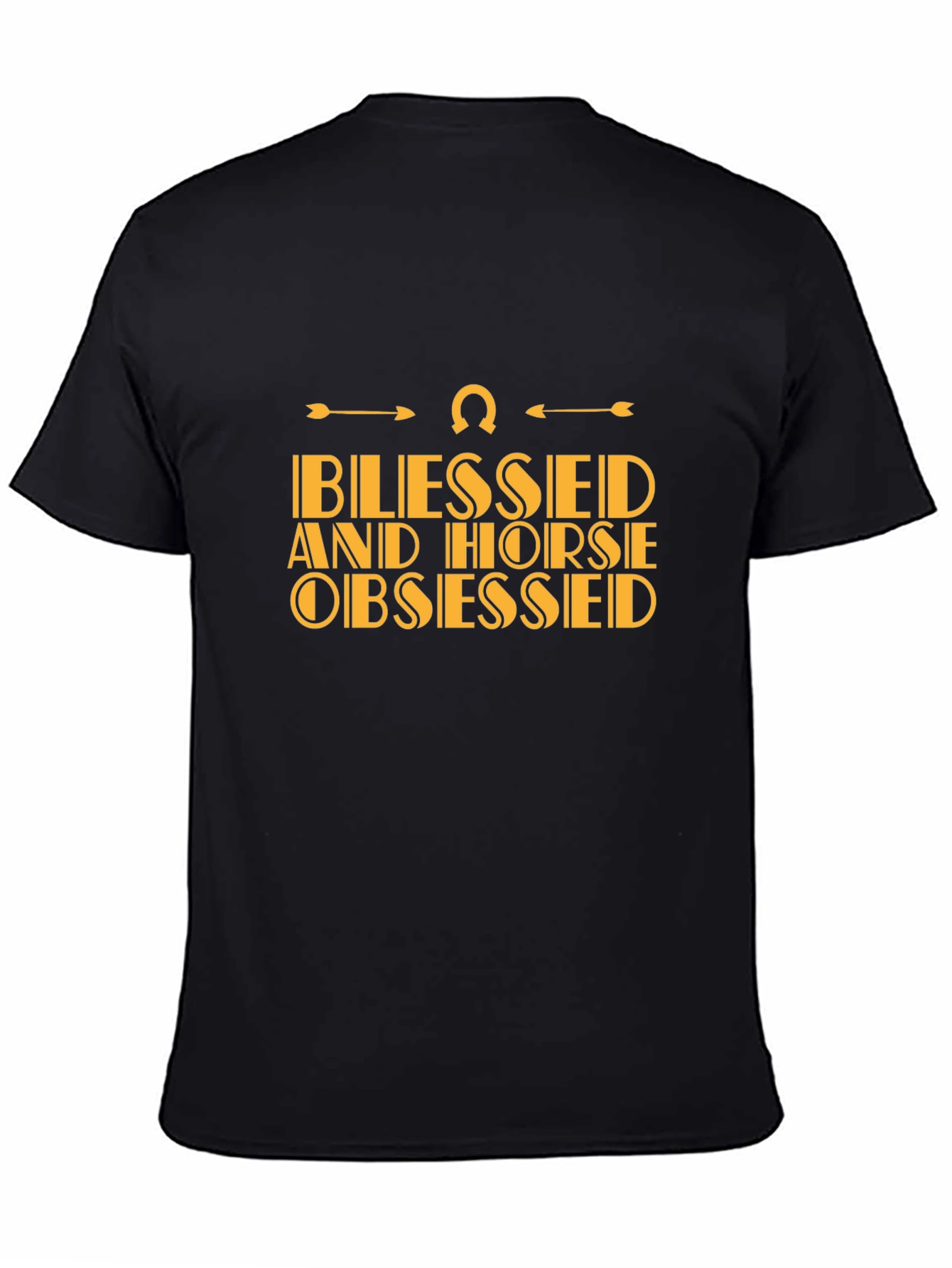 Blessed and Horse Obsessed Black T-Shirt