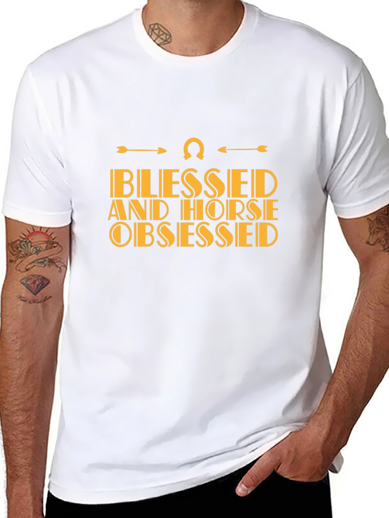 Blessed and Horse Obsessed Black T-Shirt