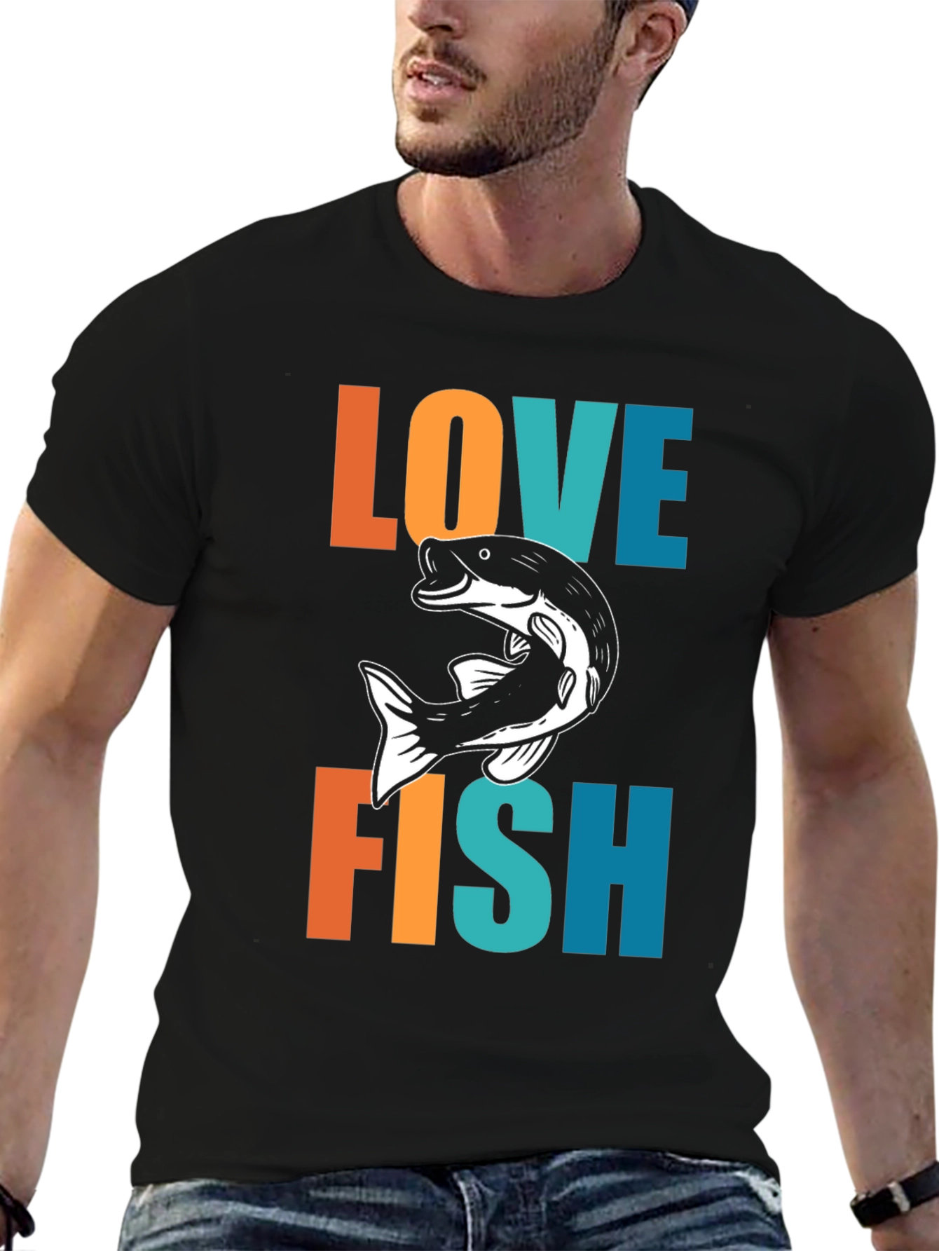 Love Fish Graphic Tee - Fisherman T-Shirt