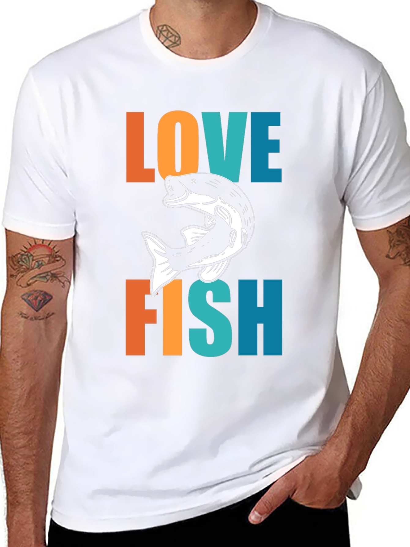 Love Fish Graphic Tee - Fisherman T-Shirt