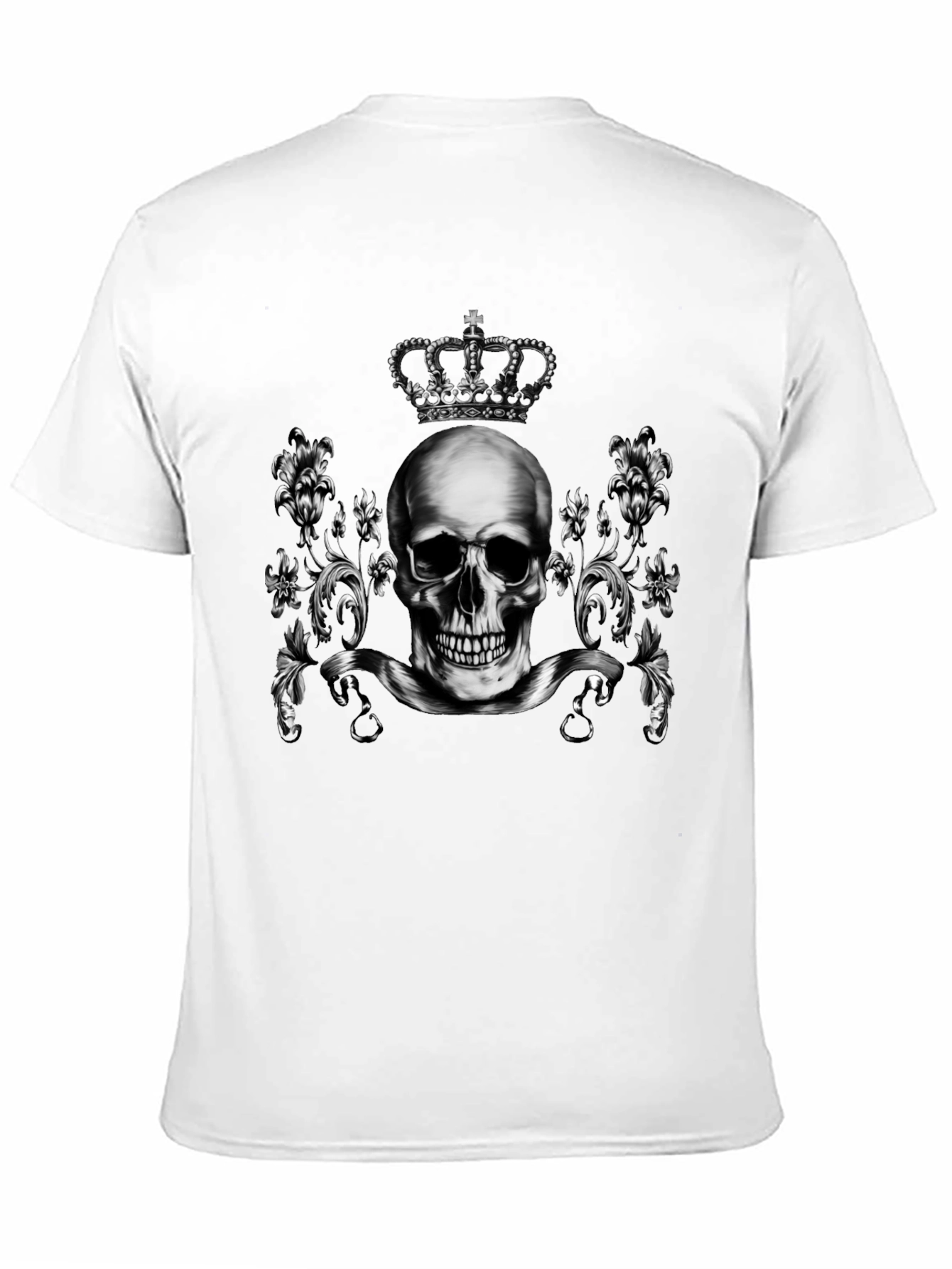 Skull & Crown Graphic Tee - Mens Black T-Shirt