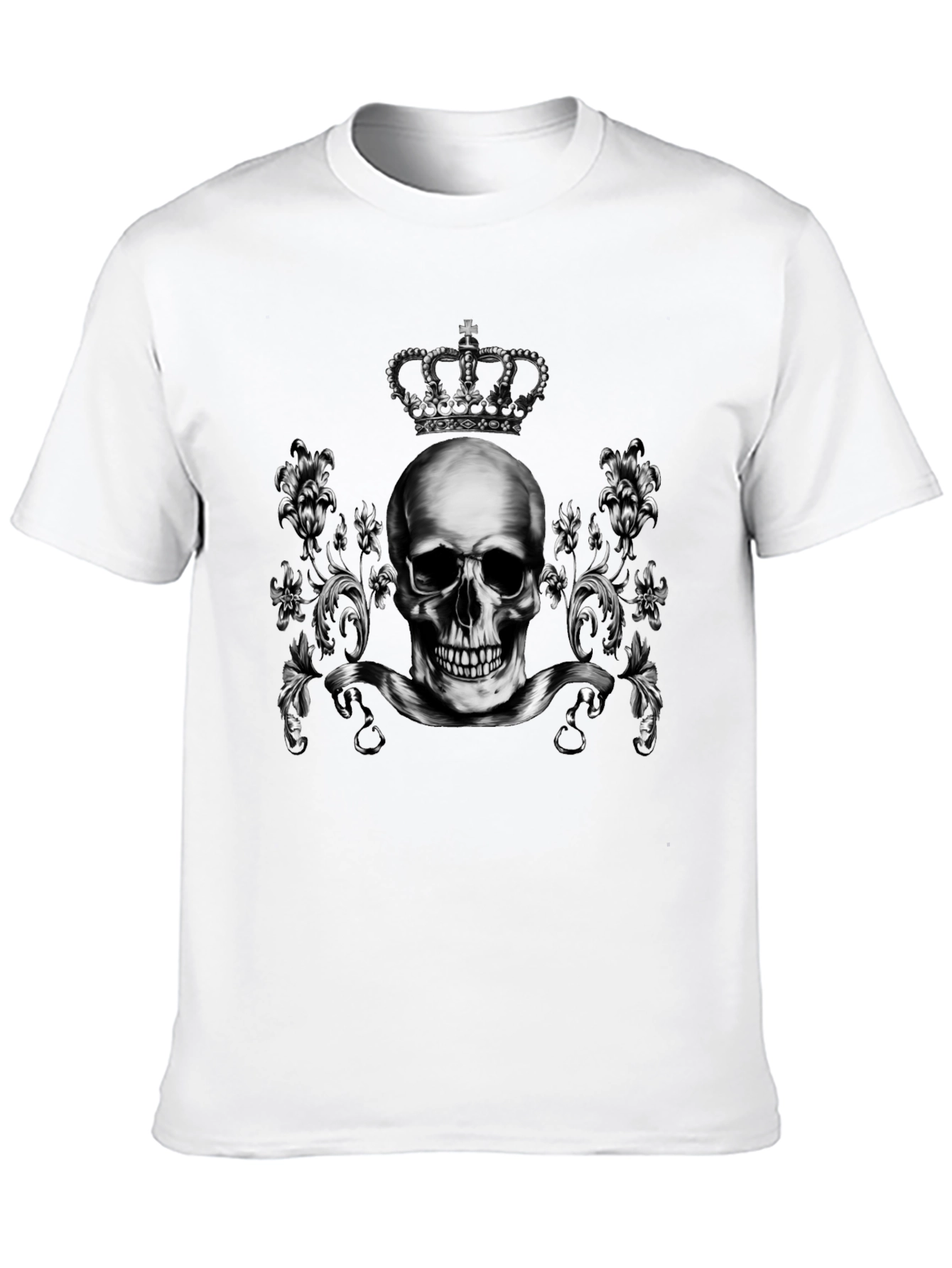 Skull & Crown Graphic Tee - Mens Black T-Shirt