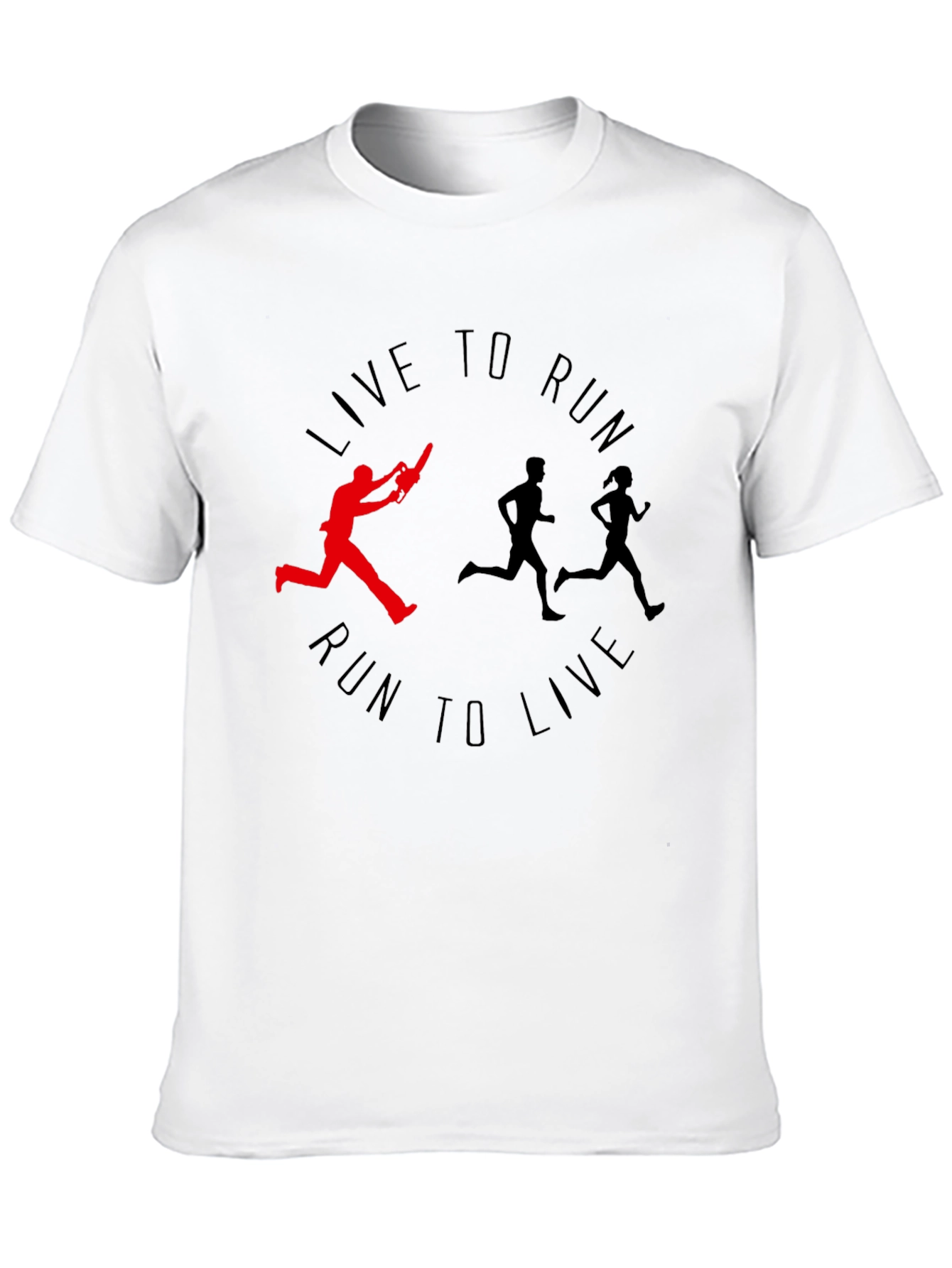 Live to Run Tee: Chainsaw Runner Graphic Print
