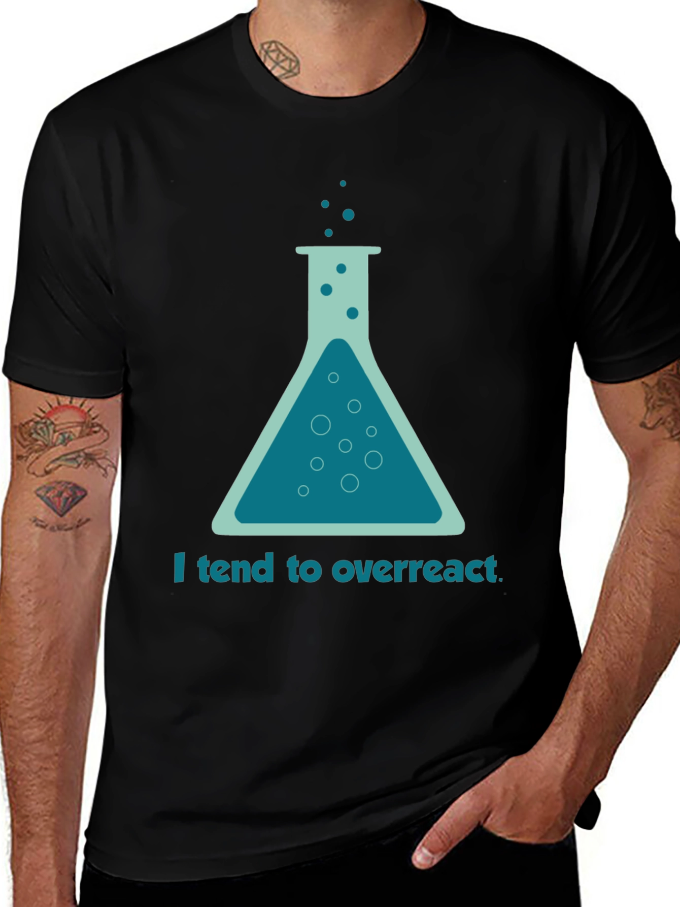 Funny Science T-Shirt - I Tend To Overreact