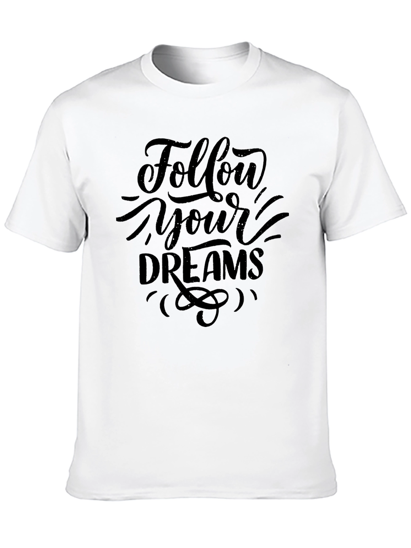 Follow Your Dreams Black Graphic Tee