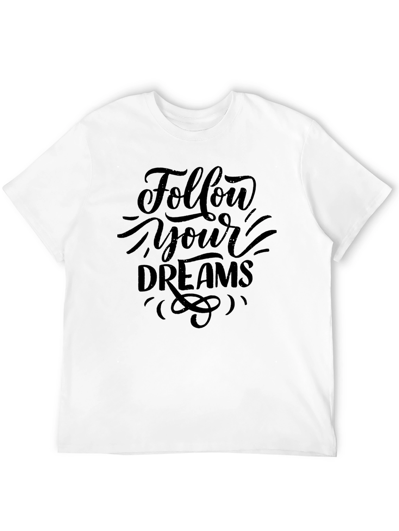 Follow Your Dreams Black Graphic Tee