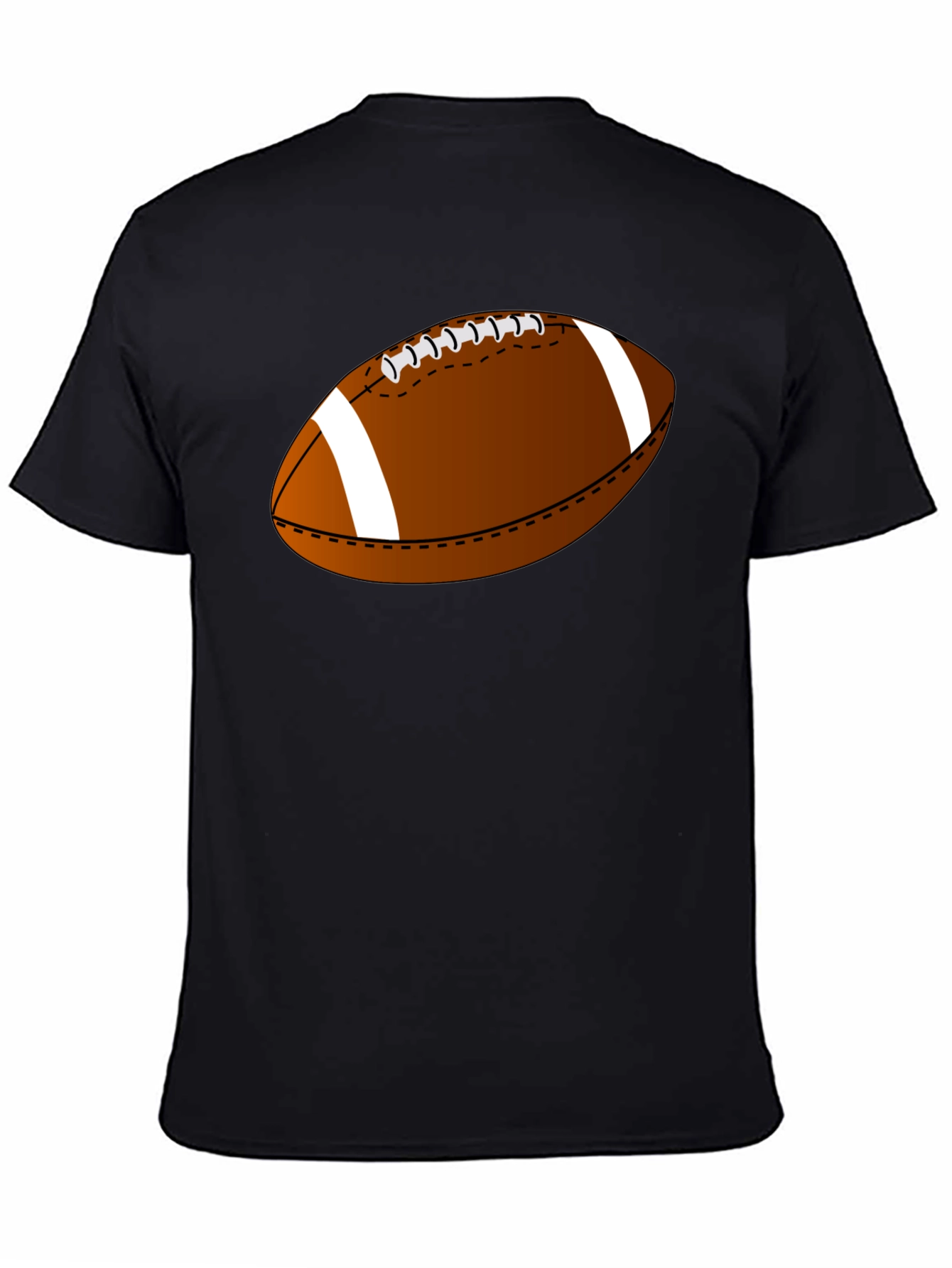 Football Graphic Tee - Casual Black T-Shirt