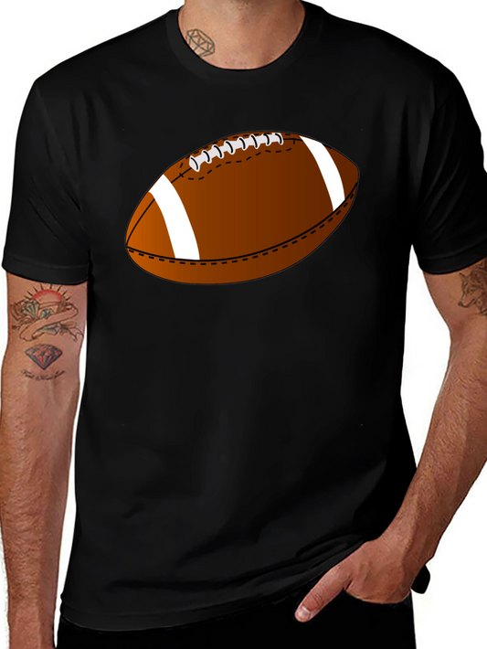 Football Graphic Tee - Casual Black T-Shirt