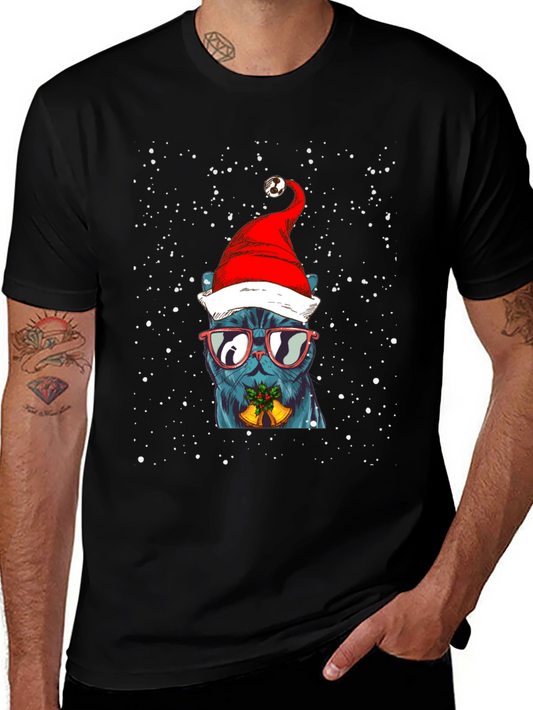 Festive Cat Christmas T-Shirt