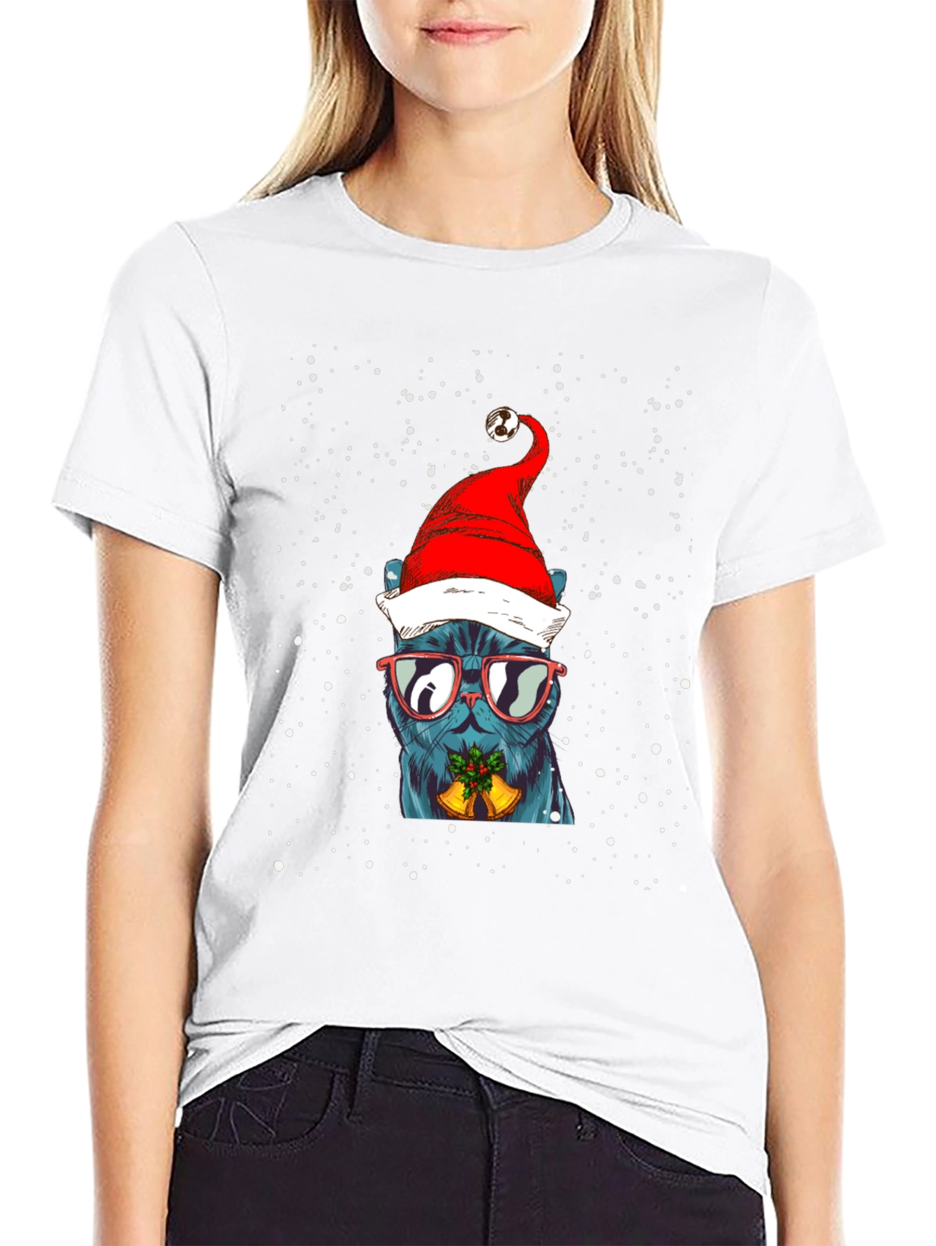 Festive Cat Christmas T-Shirt