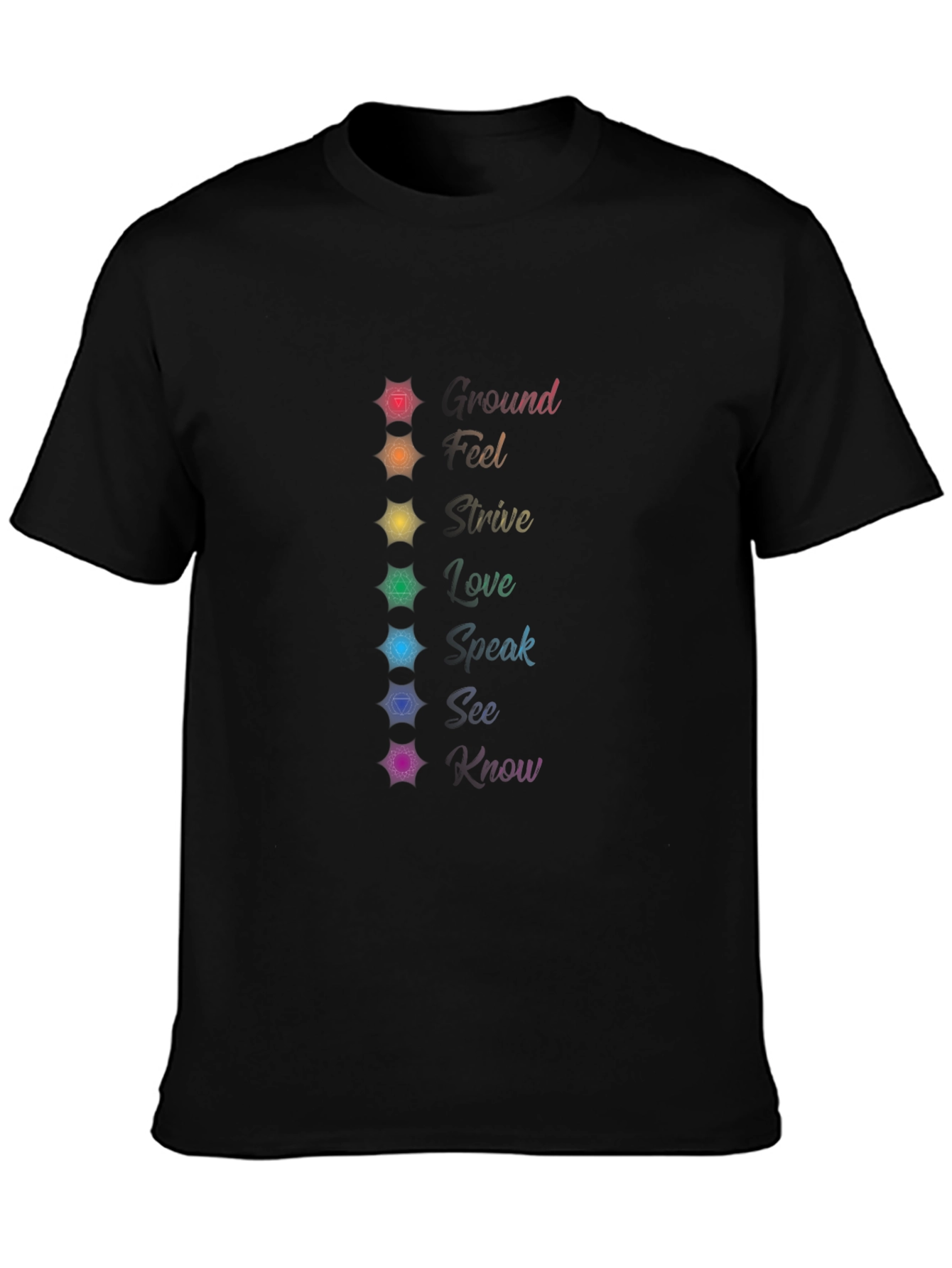 Chakra Energy Flow T-Shirt - Meditation Spiritual Tee