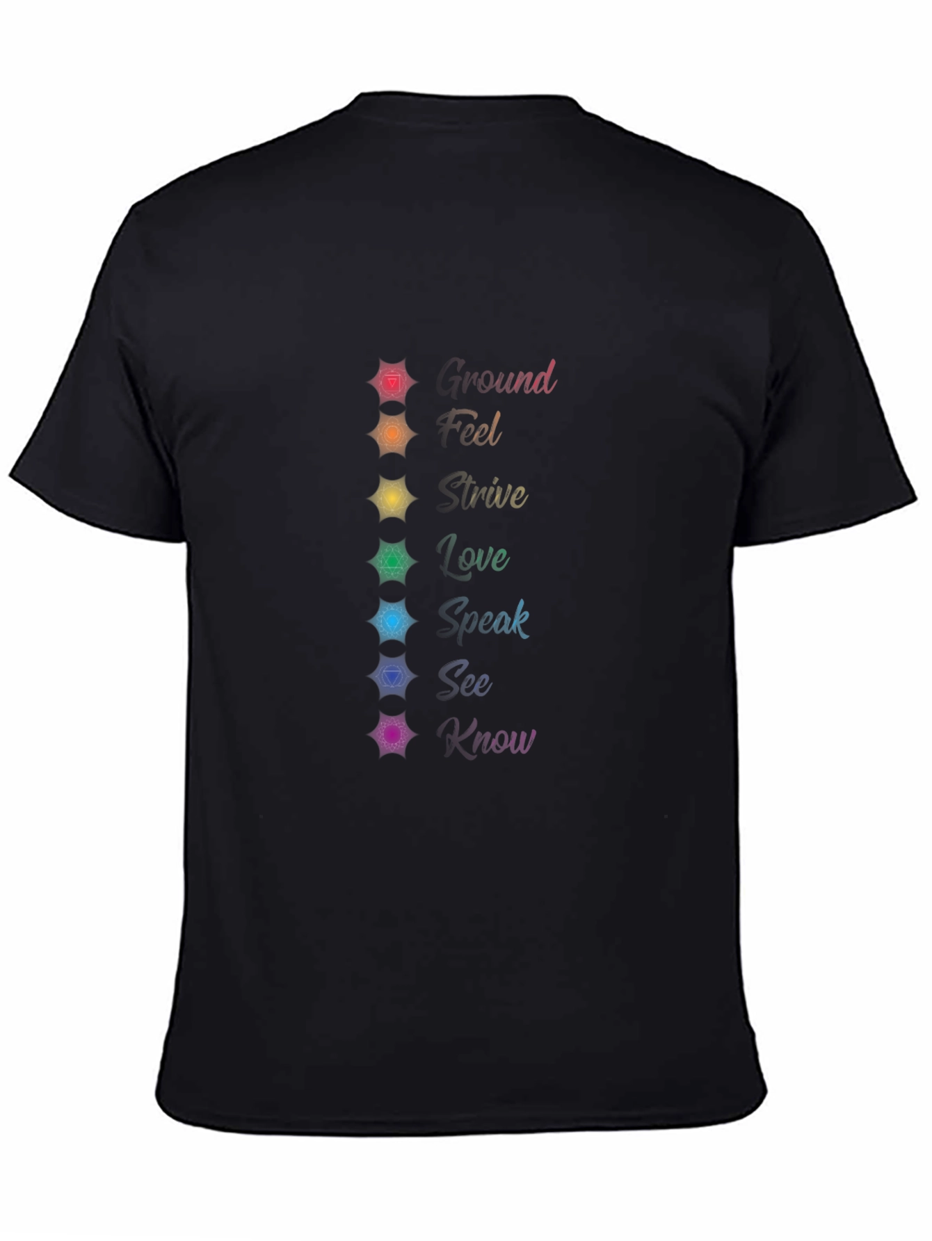 Chakra Energy Flow T-Shirt - Meditation Spiritual Tee