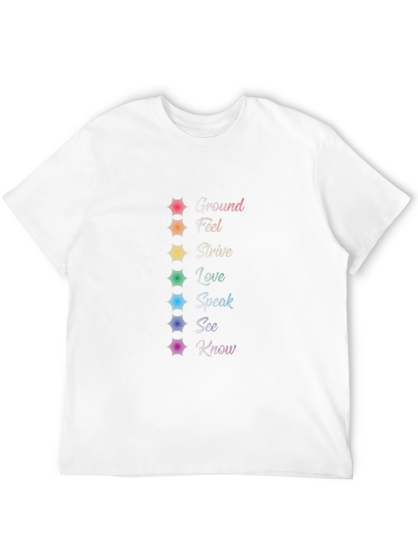 Chakra Energy Flow T-Shirt - Meditation Spiritual Tee