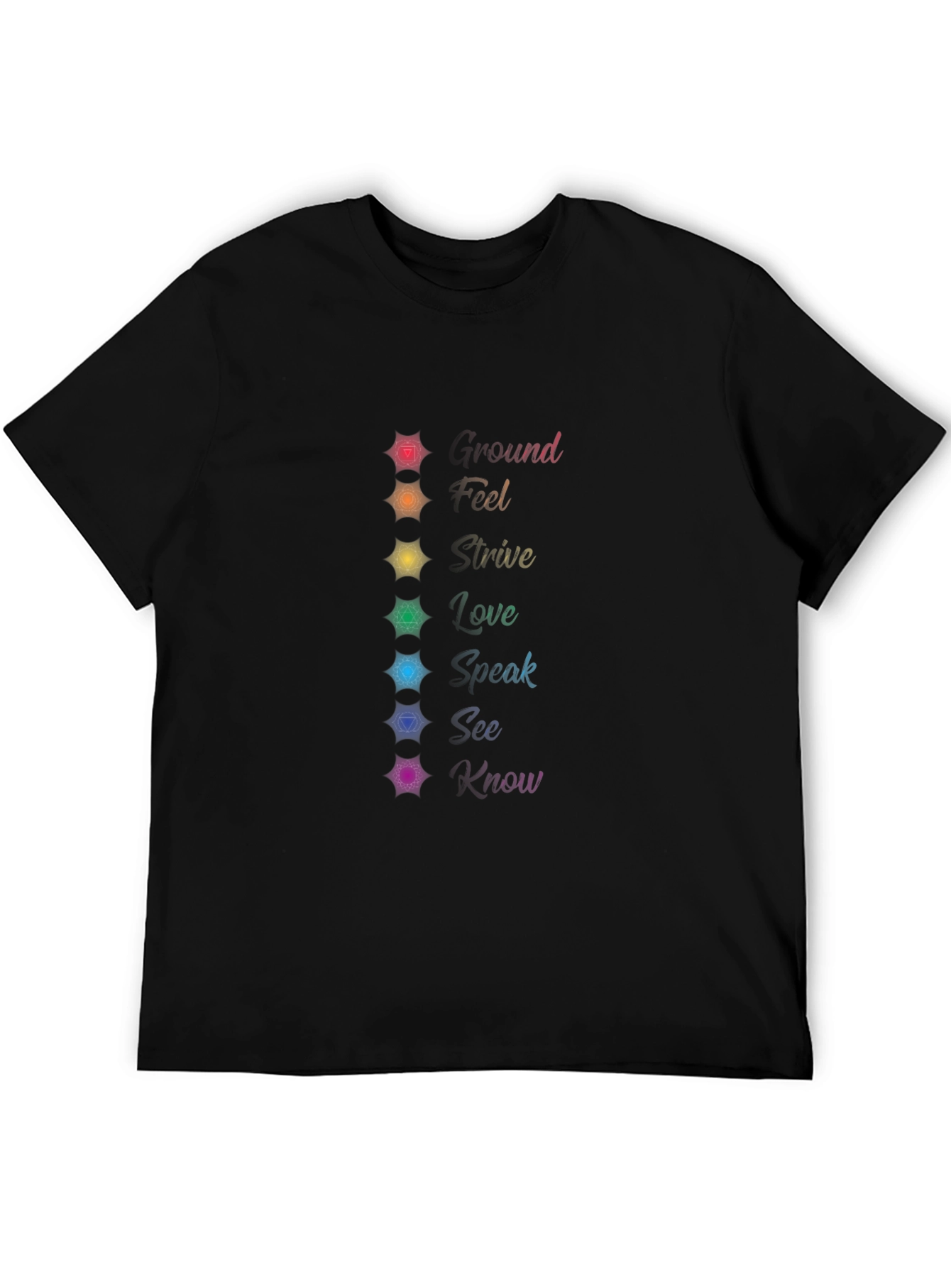 Chakra Energy Flow T-Shirt - Meditation Spiritual Tee
