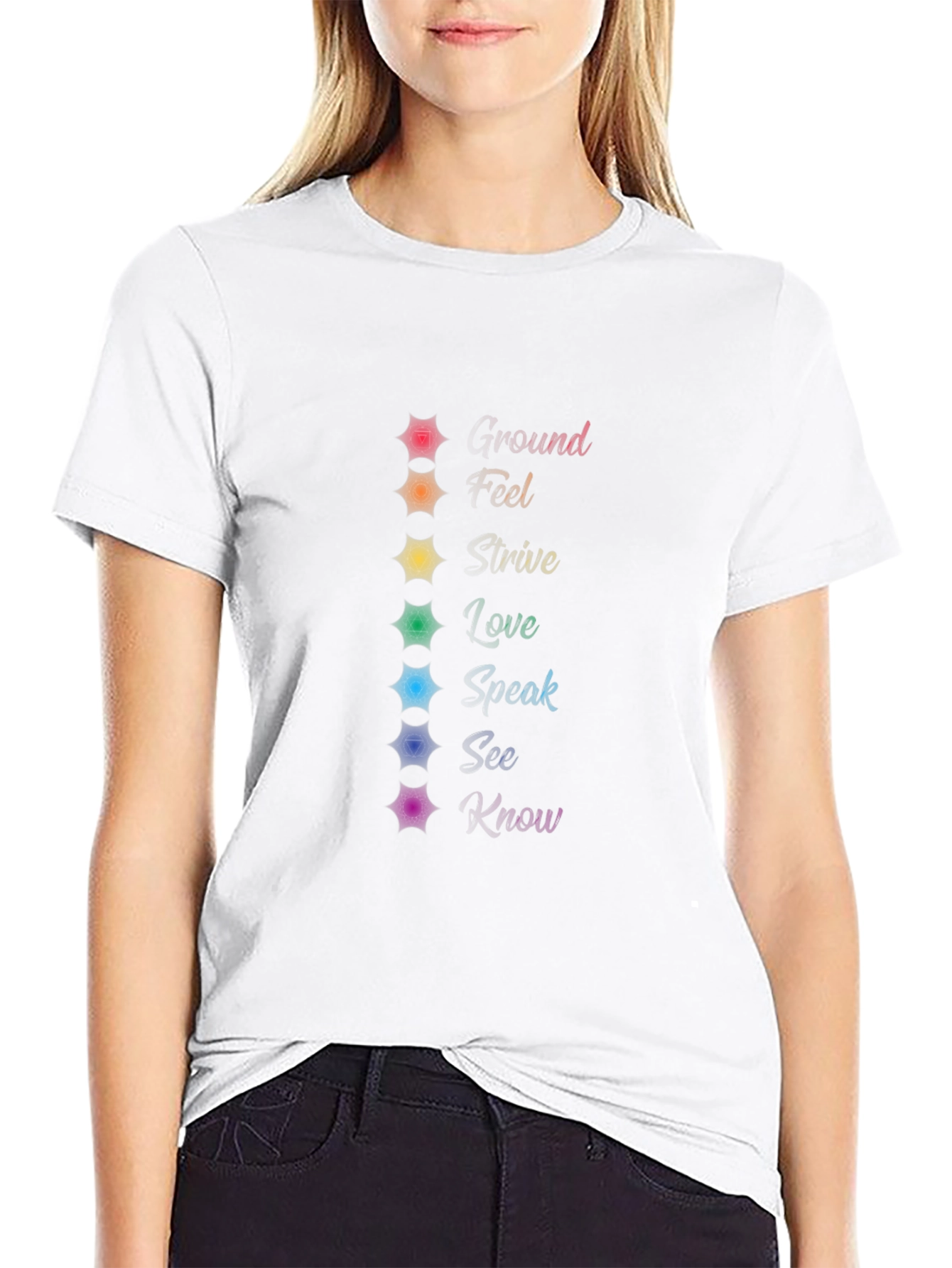 Chakra Energy Flow T-Shirt - Meditation Spiritual Tee