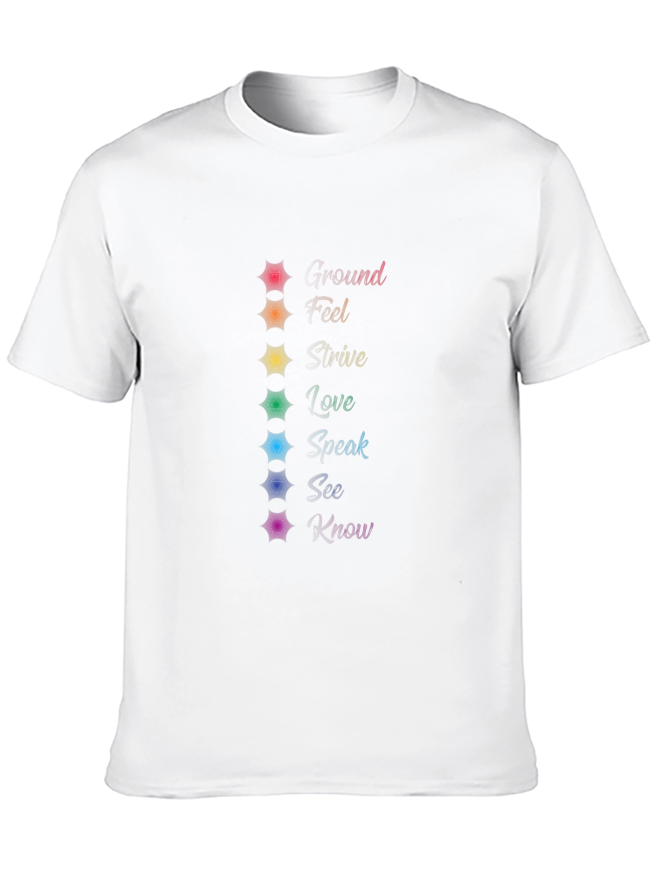 Chakra Energy Flow T-Shirt - Meditation Spiritual Tee