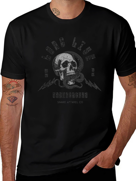 Skull & Snake Graphic T-Shirt - Long Live Underground