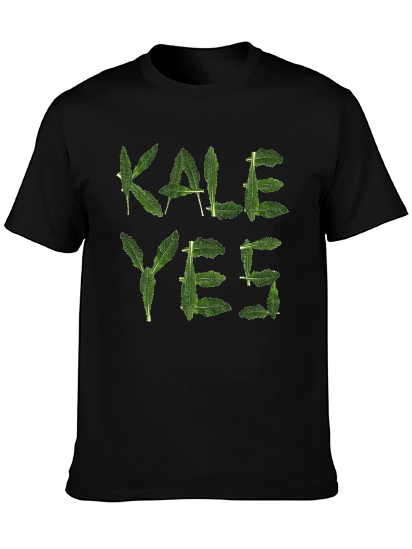 Kale Yes Funny T-Shirt - Black Cotton Tee